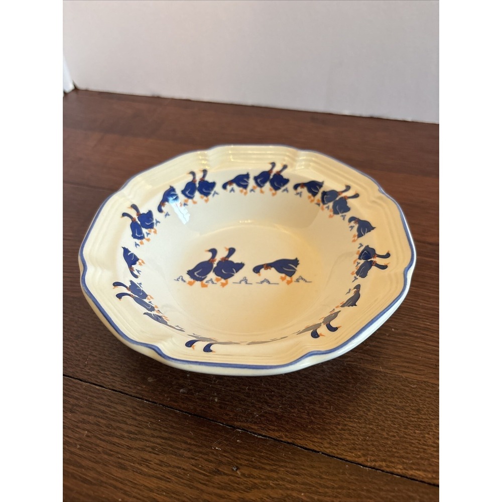 Vintage Hankook Korea Blue‎ Geese Soup Bowl 7" Diam X 1.75" Deep Replacement